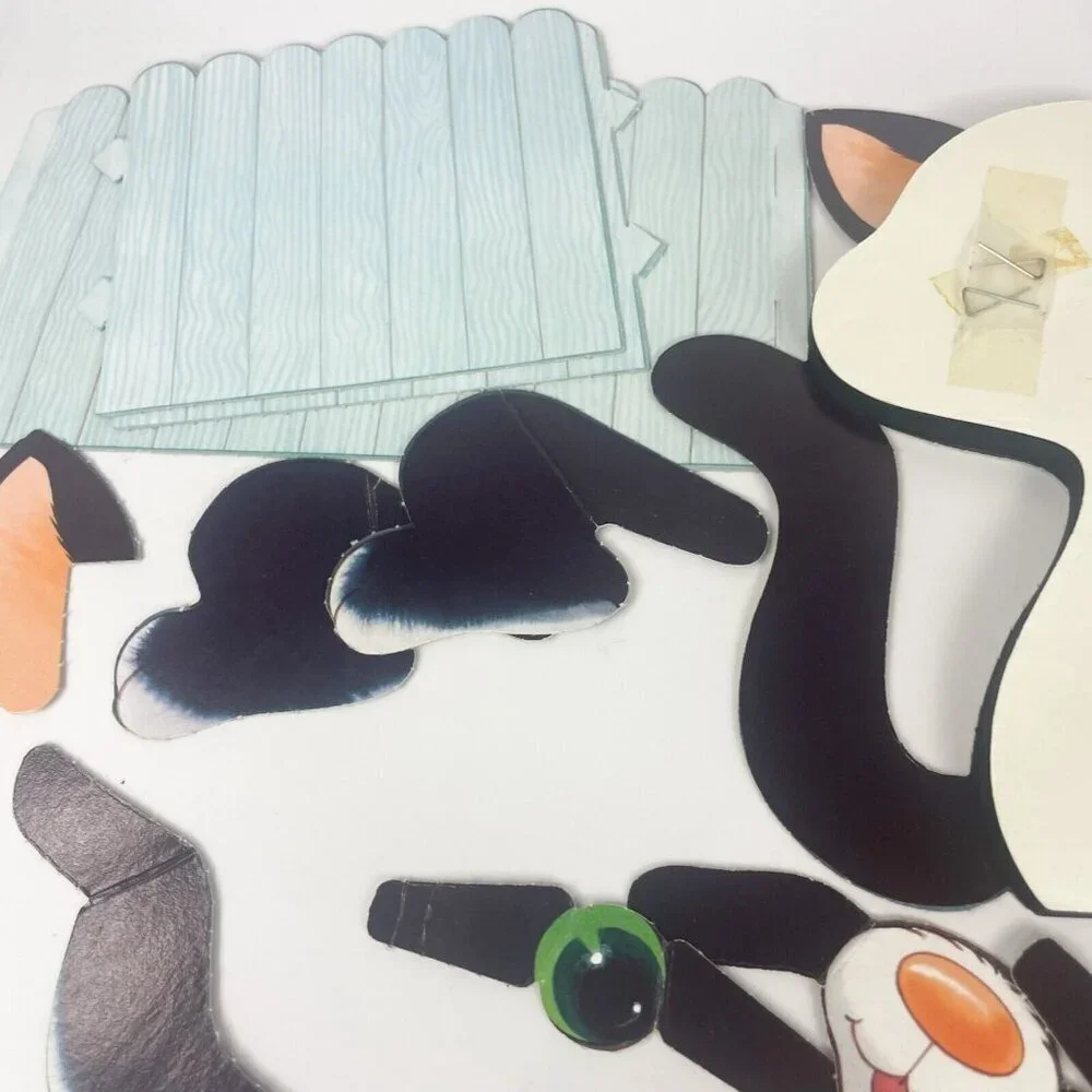 Vintage American Greetings Halloween Honeycomb Decoration Black Cat